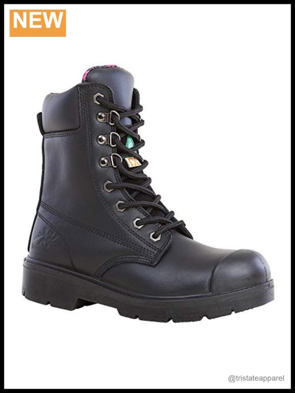 Waterproof Steel Toe Work Boots EH Rated Slip Resistant Lace Up Leather